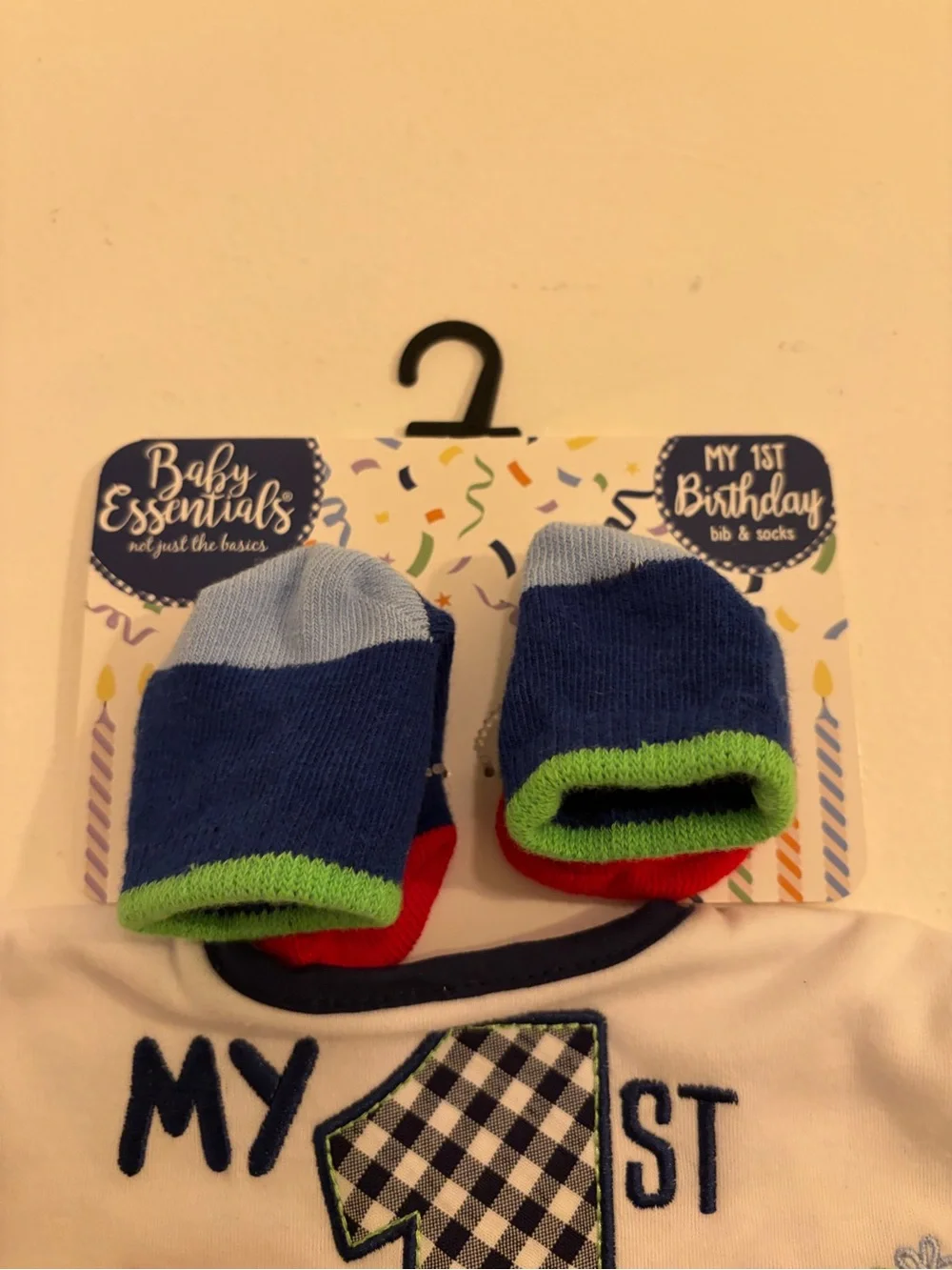 Baby Essentials My 1st Birthday Bib & Socks Set Tractor First Birthday